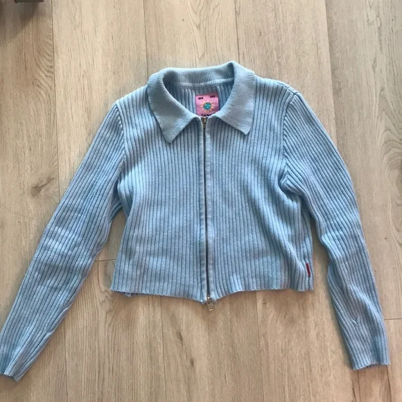 UNIF Brandy Ribbed Zip-Up Sweater - Picture 6 of 6